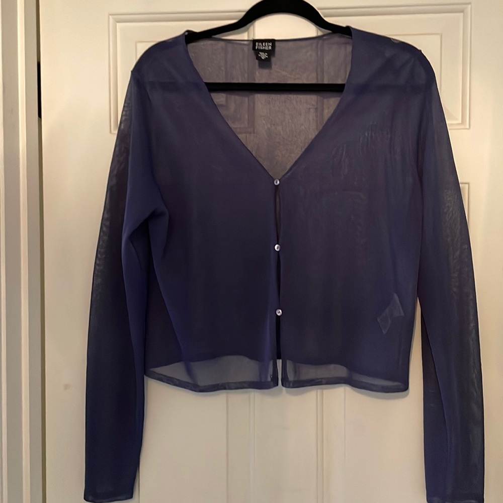 Blue sheer sweater